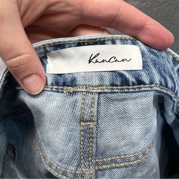 Kancan Women's Distressed Cut-Off Jean Shorts Light Blue Size XL - Picture 12 of 13